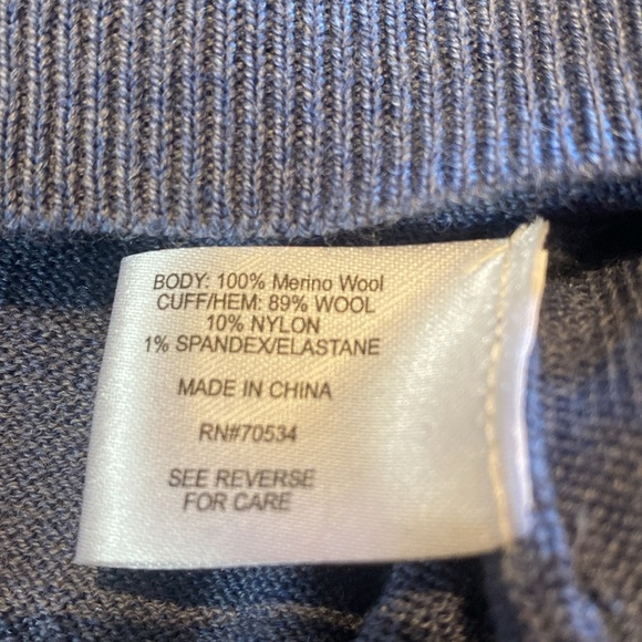 ORVIS Merino Wool 1/4 Zip Sweater Blue Size SMALL - Picture 7 of 11